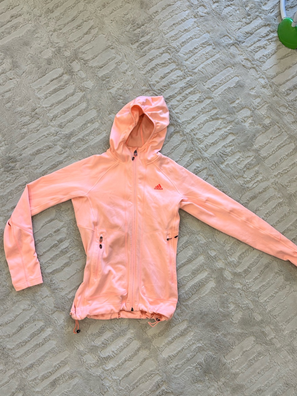 Adidas outdoor salmon, zip up lightweight jacket / sweater - size small